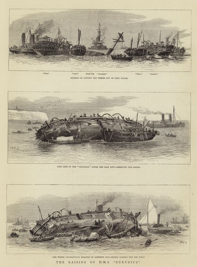 Rejsningen af HMS Eurydice af William Edward Atkins
