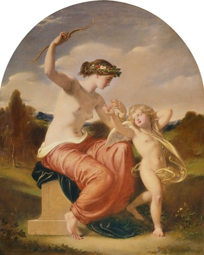 Venus afvæbner Amor af William Edward Frost