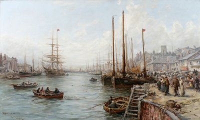 Douglas Harbour, Isle of Man af William Edward Webb