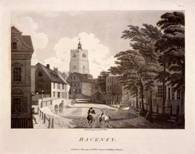 Generelt billede af Hackney, London, 1791 af William Ellis