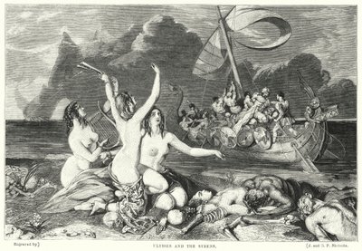 Ulysses og syrenerne (gravering) af William Ellis