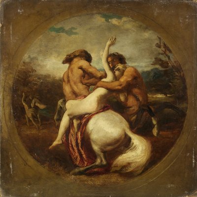 Kentaurer og nymfer (olie på pap) af William Etty