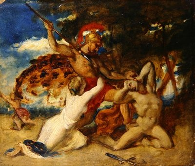 Barmhjertighed i forbøn for de besejrede (olie om bord) af William Etty