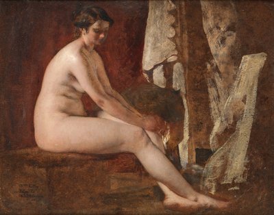 Siddende nøgen af William Etty
