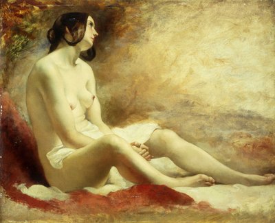 Studie af en draperet nøgen af William Etty
