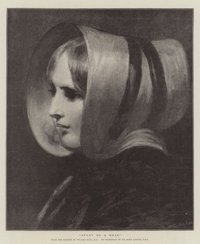 Studie af et hoved af William Etty