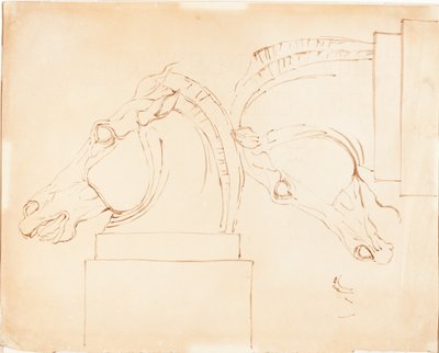 The Horse of Selene fra Elgin Marbles [recto] af William Etty