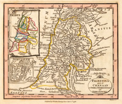 Palæstina. Kort af William Faden