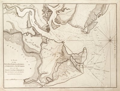 Plan over Charlestown, South Carolina af William Faden