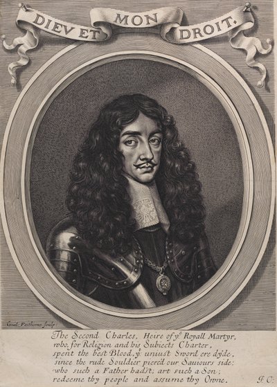 Kong Charles II, 1660-70. af William Faithorne