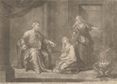 Mary roste, Martha irettesatte af William Faithorne