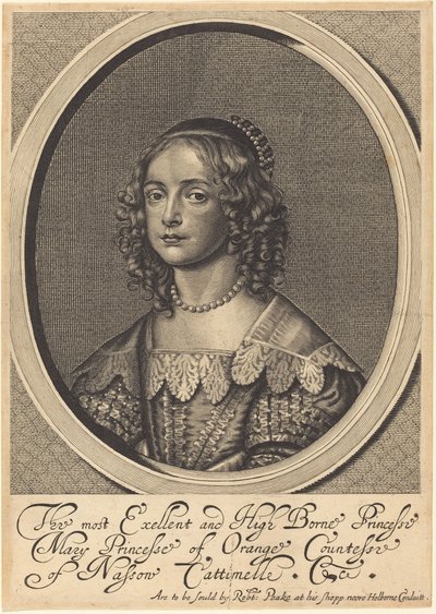 Mary, prinsesse af Orange af William Faithorne after Sir Anthony van Dyck
