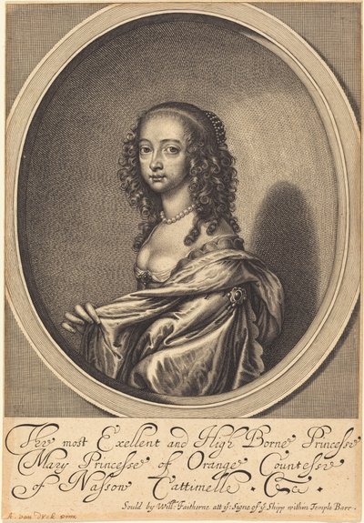 Mary, prinsesse af Orange af William Faithorne after Sir Anthony van Dyck