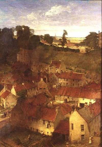 Landsbyen Water of Leith fra et vindue i Rothesay Terrace af William Fettes Douglas