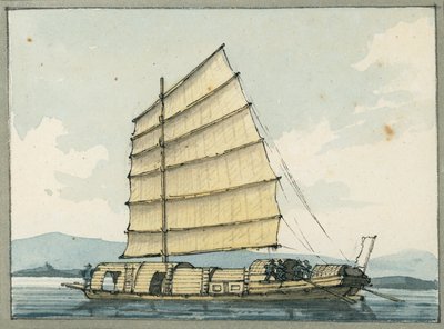 kinesisk handelsbåd af William Ffarington