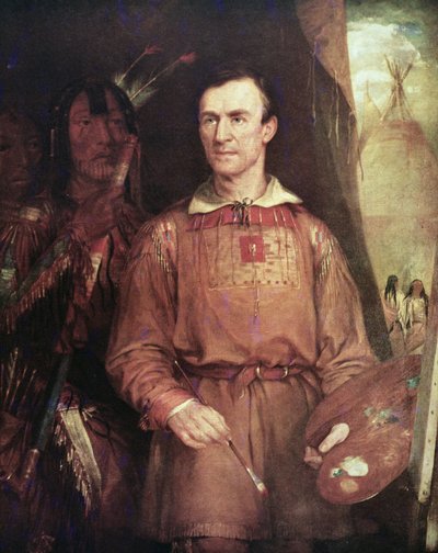 George Catlin (1798-1872) 1849 (olie på lærred) af William Fisk