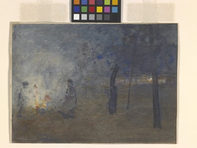 Brændende blade (akvarel på papir) af William Forsyth