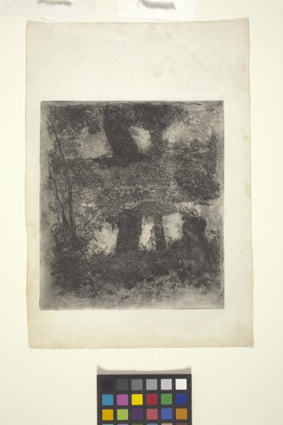Landskab med faun og pool (reflekteret landskab) (ætsning) af William Forsyth