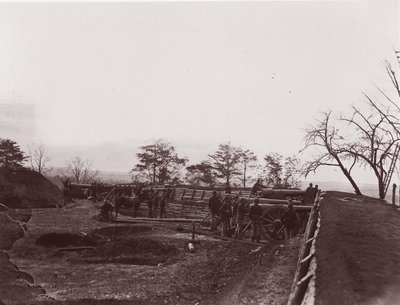 Tæt på Dutch Gap, Virginia. Fort Brady, ca. 1865. af William Frank Browne