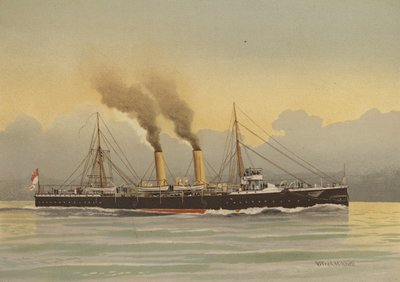 HMS Latona, 2. klasses cruiser af William Frederick Mitchell
