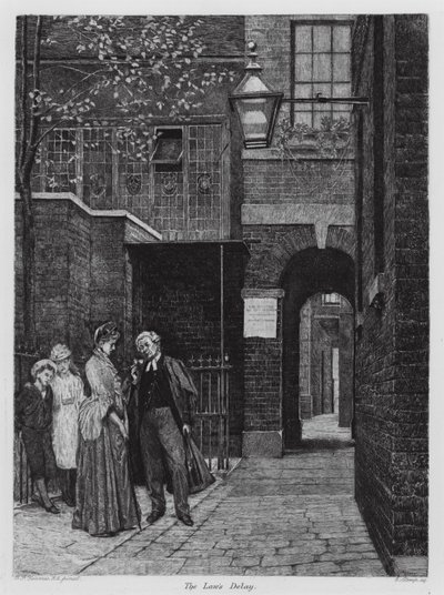 Lovens forsinkelse (gravering) af William Frederick Yeames
