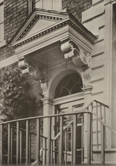 Døråbning, Lower Bridge Street, Chester (B/W -foto) af William Galsworthy Davie