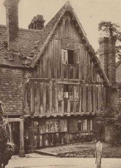 På kirkegården, Penshurst, Kent (s/h-foto) af William Galsworthy Davie