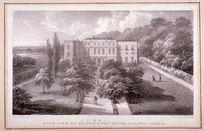 Udsigt over Kensington House Lunatic Asylum, ca. 1830 af William Gauci