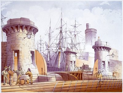Sømænd på kajen, Liverpool, 1864 af William Gawin Herdman
