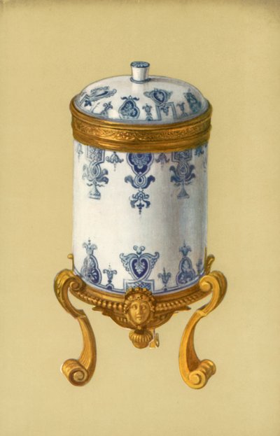 Toiletpotte, St Cloud, med Ormolu Mount (farve litho) af William Gibb