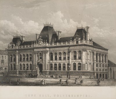 Rådhus, Wolverhampton, ca. 1871 af William Greatbach