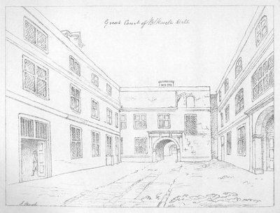 Great Court of Blackwell Hall, City of London, 1886. af William Griggs