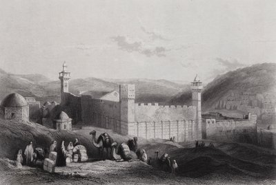 Hebron, Haram (gravering) af William H. Bartlett
