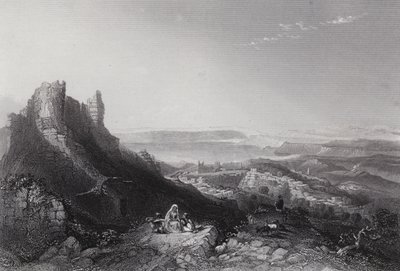 Tiberias-søen (gravering) af William H. Bartlett