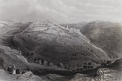 Mount Lion, Jerusalem, from the Hill of Evil Counseldani af William H. Bartlett