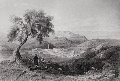 Nazareth, ser mod Esdraelon-sletten (gravering) af William H. Bartlett