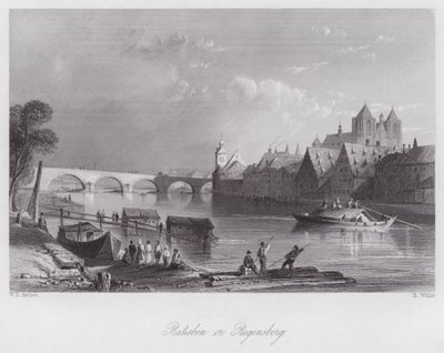 Ratisbon eller Regensberg (gravering) af William H. Bartlett