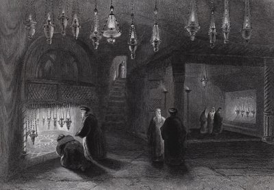 Fødselshelligdom, Betlehem (gravering) af William H. Bartlett
