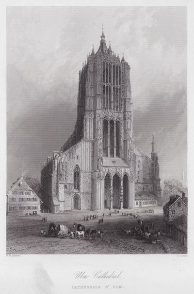 Ulm Cathedral (gravering) af William H. Bartlett