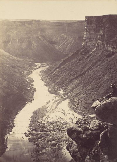 Grand Canyon, Colorado River, nær Paria Creek, Looking West, 1872. af William H. Bell