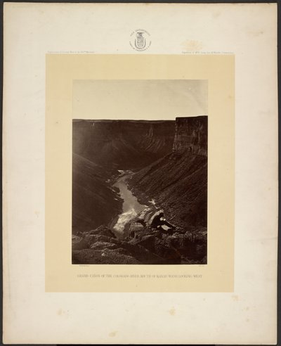 Grand Cañon ved Colorado-floden, mundingen af Kanab Wash, set mod vest af William H. Bell