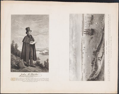 A. John W. Barber; B. New York Harbor, ca. 1849 (gravering) af William H. Dougal