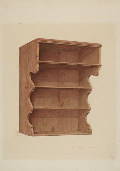 Hængehylde, ca. 1939. af William H Edwards