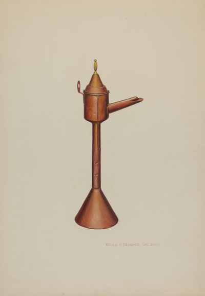 Hvalolielampe, ca. 1938. af William H Edwards