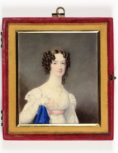 En ung dame kaldet en datter af den 4. hertug af Portland (emalje) af William H. Patten