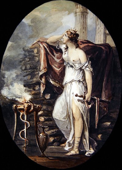 Dido (akvarel på papir) af William Hamilton