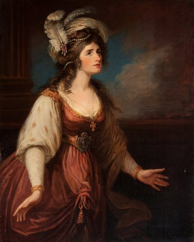 Portræt af Sarah Siddons (1755-1831) als Zara, af Hamilton, William (1751-1801). Olie på lærred, ca 1784. Mål: 127x101,6 cm. Privat samling af William Hamilton