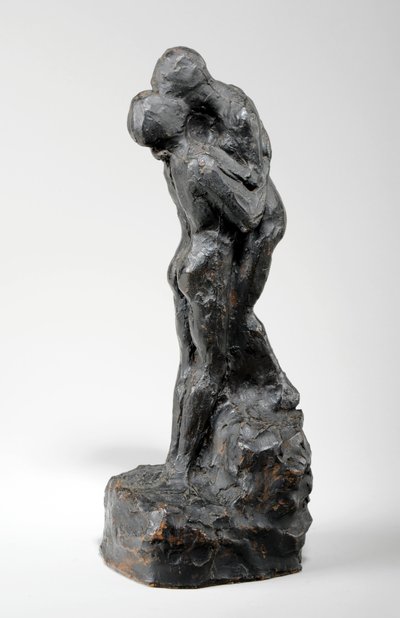Maquette for The Kiss, ca. 1916 (malet gips) (se også 440230) af William Hamo Thornycroft