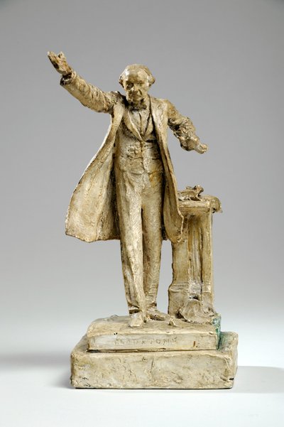 Maquette til statuen af William Ewart Gladstone on the Strand, London, ca. 1905 (gips) af William Hamo Thornycroft