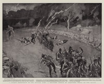 En unik oplevelse i den britiske hær, et regiment, der blev ramt af Lighting, mens han var på marts af William Hatherell